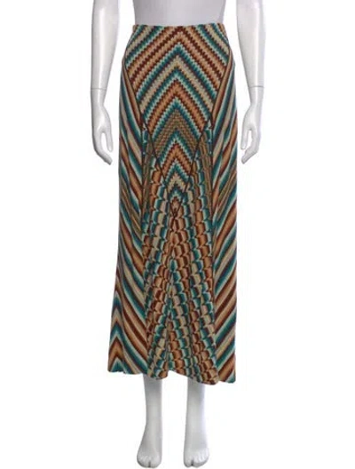 Pre-owned Missoni Wool Midi Length Skirt In Multi