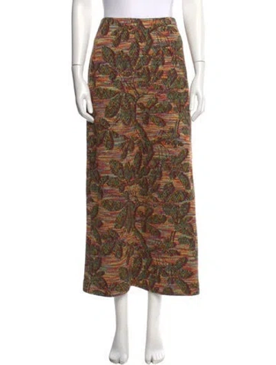 Pre-owned Missoni Wool Midi Length Skirt In Orange