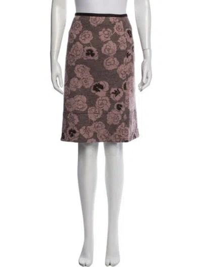 Pre-owned Missoni Wool Midi Length Skirt In Orange