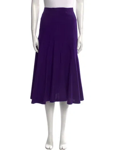 Pre-owned Missoni Wool Midi Length Skirt In Purple