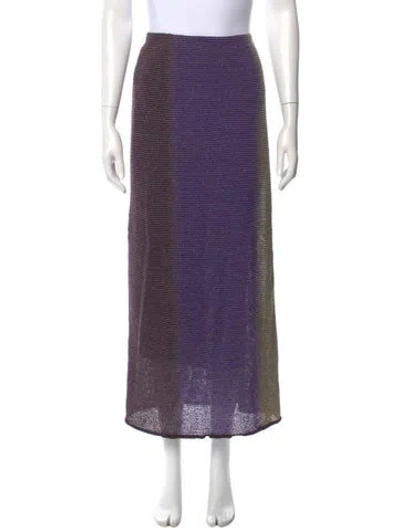 Pre-owned Missoni Wool Midi Length Skirt In Purple