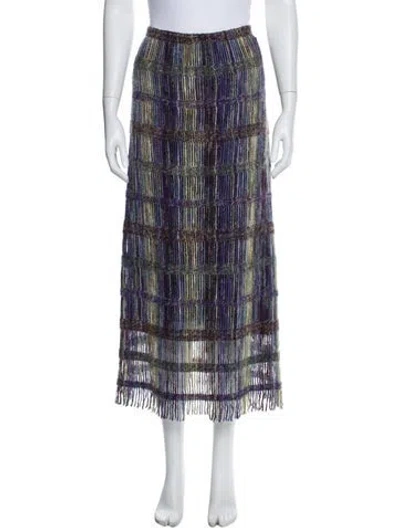 Pre-owned Missoni Wool Midi Length Skirt In Purple