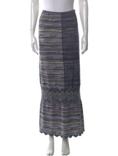 Pre-owned Missoni Wool Midi Length Skirt In Purple
