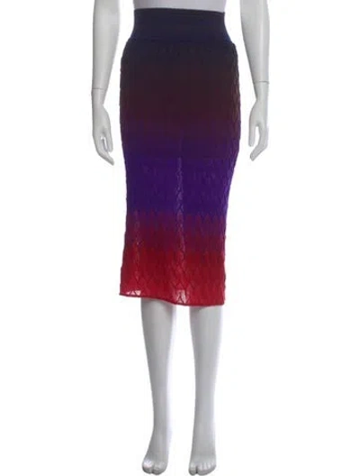 Pre-owned Missoni Wool Midi Length Skirt In Purple