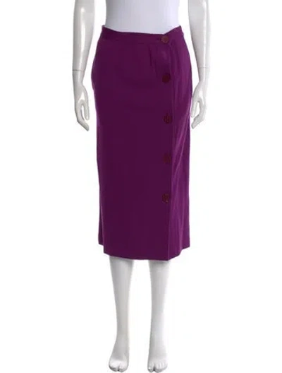 Pre-owned Missoni Wool Midi Length Skirt In Purple