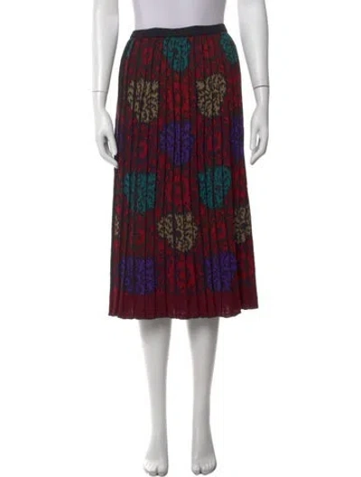 Pre-owned Missoni Wool Midi Length Skirt In Red