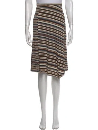Pre-owned Missoni Wool Midi Length Skirt W/ Tags In Blue