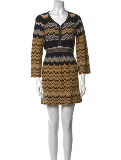 Pre-owned Missoni Wool Mini Dress In Black