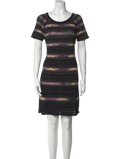 Pre-owned Missoni Wool Mini Dress In Black