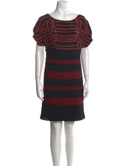 Pre-owned Missoni Wool Mini Dress In Black