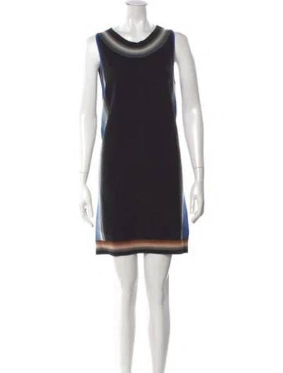 Pre-owned Missoni Wool Mini Dress In Black