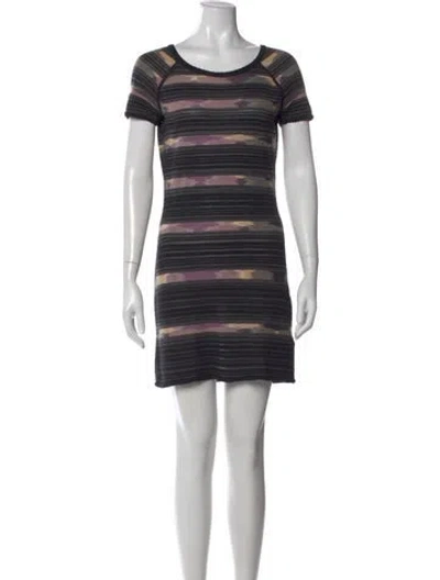 Pre-owned Missoni Wool Mini Dress In Black