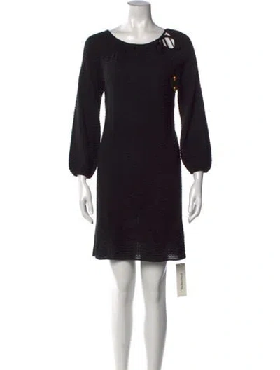 Pre-owned Missoni Wool Mini Dress In Black