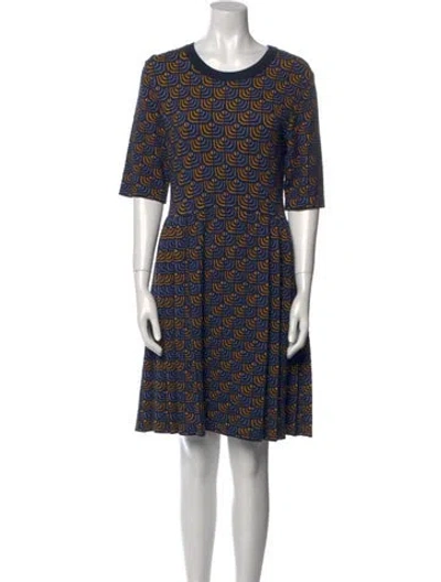 Pre-owned Missoni Wool Mini Dress In Blue