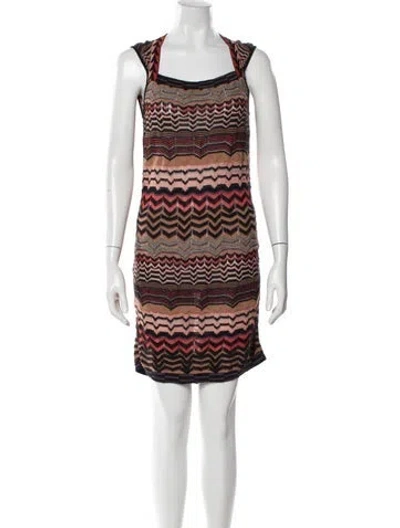Pre-owned Missoni Wool Mini Dress In Brown