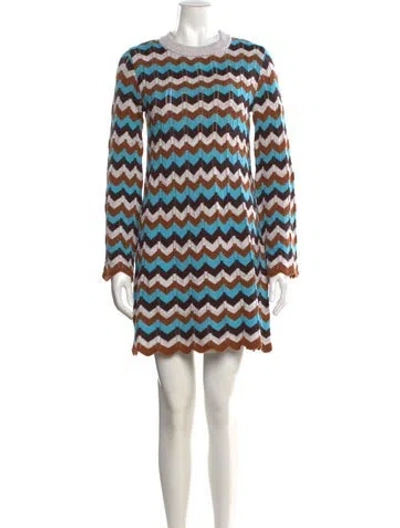 Pre-owned Missoni Wool Mini Dress In Brown