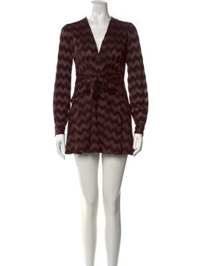 Pre-owned Missoni Wool Mini Dress In Brown