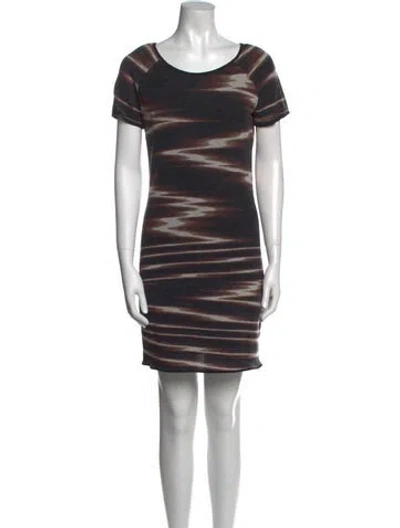 Pre-owned Missoni Wool Mini Dress In Gray