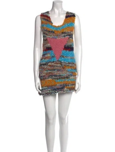 Pre-owned Missoni Wool Mini Dress In Multi