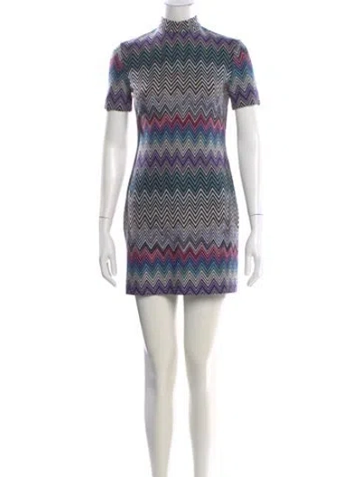 Pre-owned Missoni Wool Mini Dress In Multi