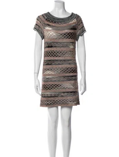 Pre-owned Missoni Wool Mini Dress In Multi
