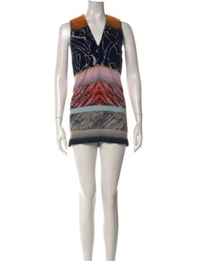 Pre-owned Missoni Wool Mini Dress In Multicolor