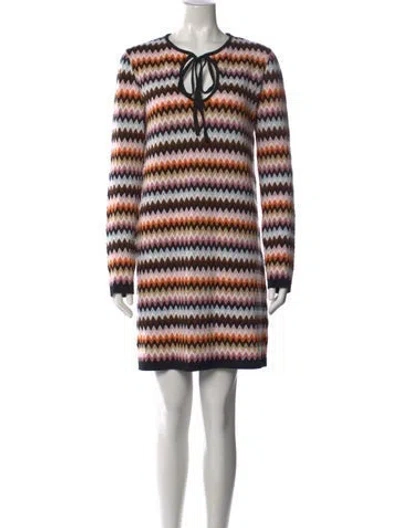 Pre-owned Missoni Wool Mini Dress In Multicolor