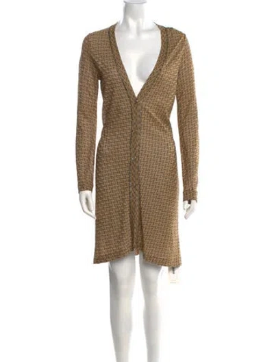 Pre-owned Missoni Wool Mini Dress In Neutral