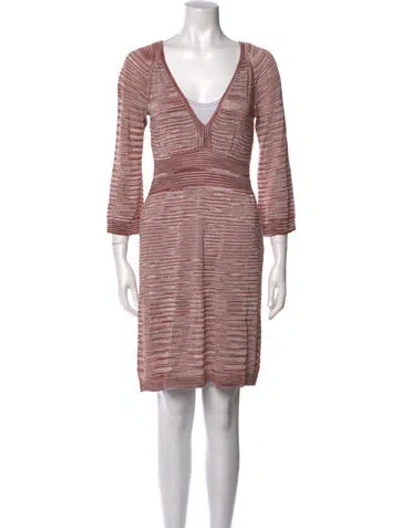 Pre-owned Missoni Wool Mini Dress In Neutral