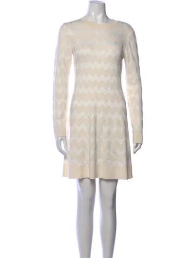 Pre-owned Missoni Wool Mini Dress In Neutrals