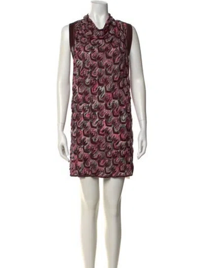 Pre-owned Missoni Wool Mini Dress In Pink