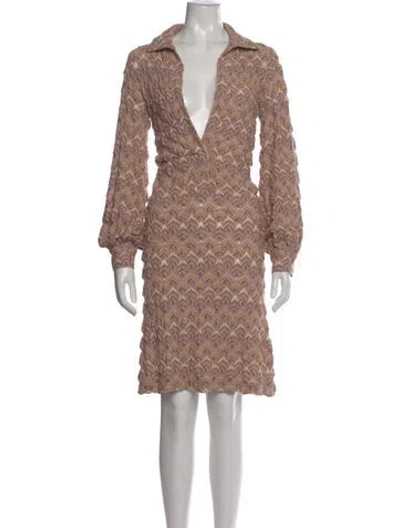 Pre-owned Missoni Wool Mini Dress In Pink