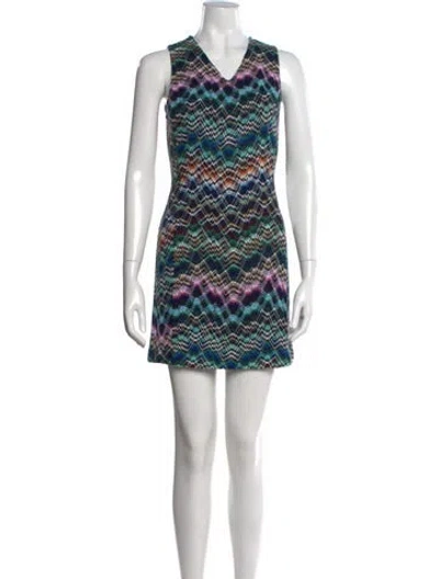 Pre-owned Missoni Wool Mini Dress W/ Tags In Black