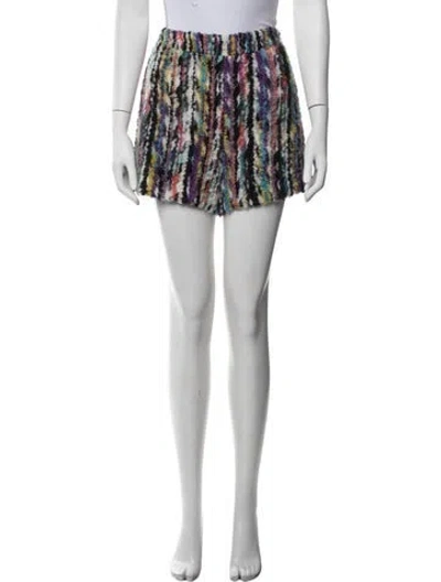 Pre-owned Missoni Wool Mini Shorts W/ Tags In White