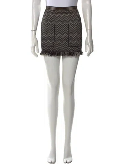 Pre-owned Missoni Wool Mini Skirt In Black