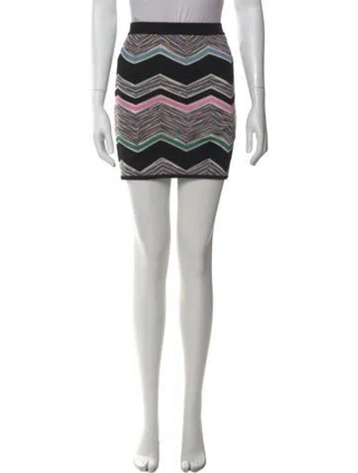 Pre-owned Missoni Wool Mini Skirt In Black