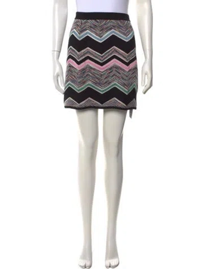 Pre-owned Missoni Wool Mini Skirt In Black
