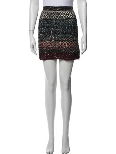 Pre-owned Missoni Wool Mini Skirt In Black