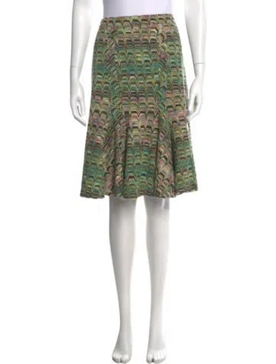 Pre-owned Missoni Wool Mini Skirt In Green