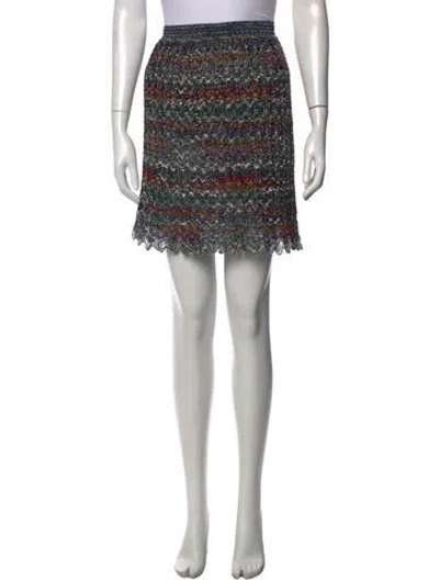 Pre-owned Missoni Wool Mini Skirt In Red