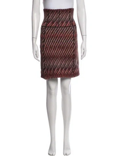Pre-owned Missoni Wool Mini Skirt In Red