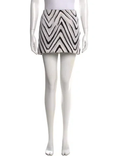 Pre-owned Missoni Wool Mini Skirt W/ Tags In White