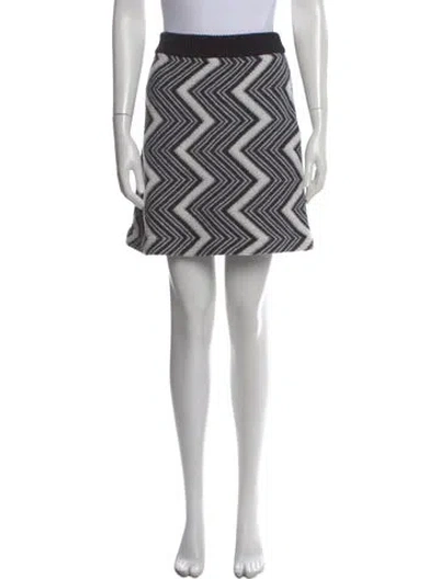 Pre-owned Missoni Wool Mini Skirt In White
