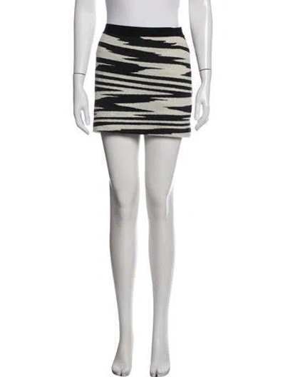 Pre-owned Missoni Wool Mini Skirt In White