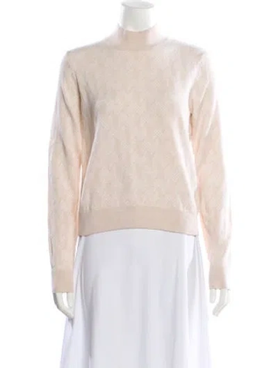 Pre-owned Missoni Wool Mock Neck Sweater In Neutral