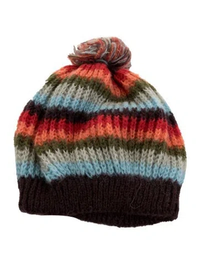 Pre-owned Missoni Wool Multicolor Beanie. In Blue