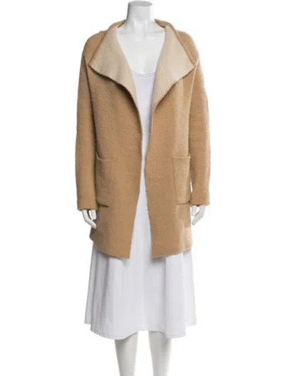 Pre-owned Missoni Wool Open Front Sweater In Neutral