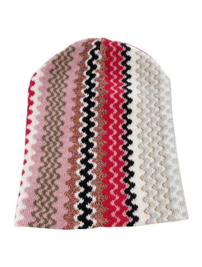 Pre-owned Missoni Wool Pattern Beanie