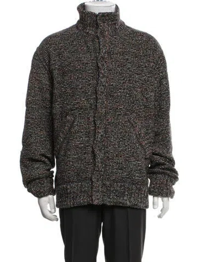 Pre-owned Missoni Wool Patterned Jacket In Green