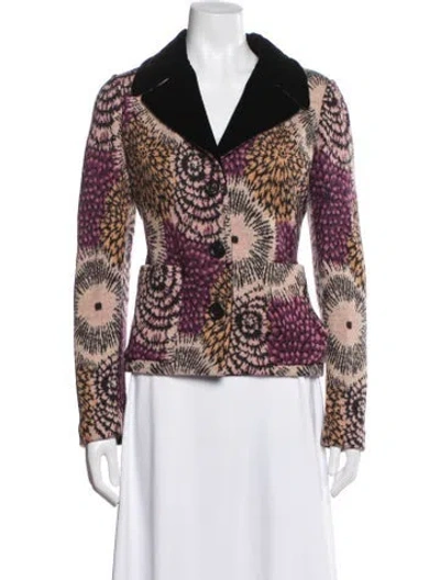 Pre-owned Missoni Wool Patterned Jacket In Multi
